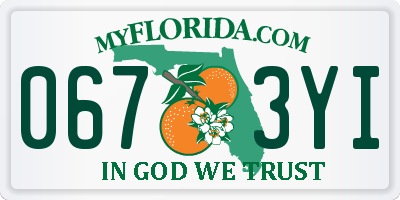 FL license plate 0673YI