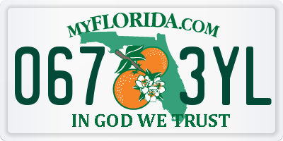 FL license plate 0673YL
