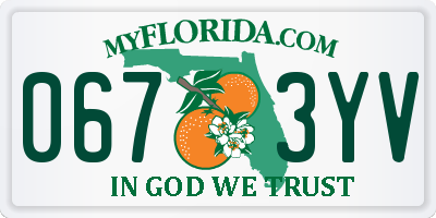 FL license plate 0673YV