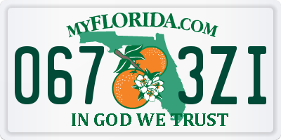FL license plate 0673ZI