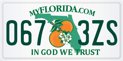 FL license plate 0673ZS
