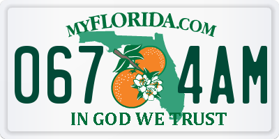FL license plate 0674AM