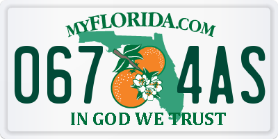 FL license plate 0674AS