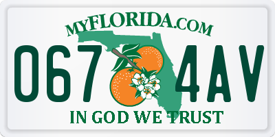 FL license plate 0674AV