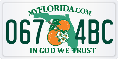 FL license plate 0674BC