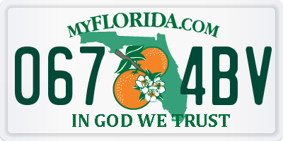 FL license plate 0674BV