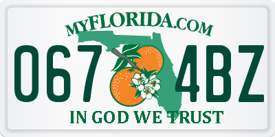 FL license plate 0674BZ