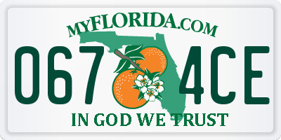 FL license plate 0674CE