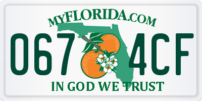 FL license plate 0674CF