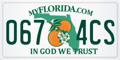 FL license plate 0674CS