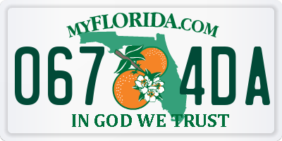 FL license plate 0674DA