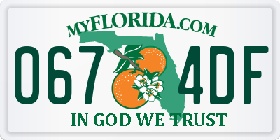 FL license plate 0674DF