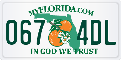 FL license plate 0674DL