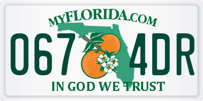 FL license plate 0674DR