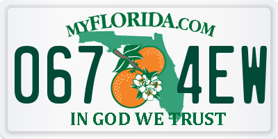 FL license plate 0674EW