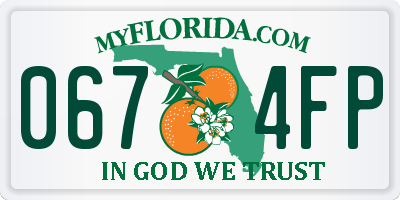 FL license plate 0674FP