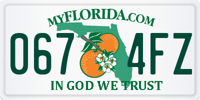 FL license plate 0674FZ