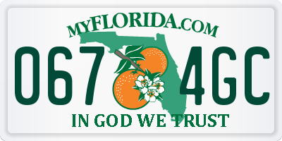 FL license plate 0674GC