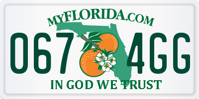 FL license plate 0674GG
