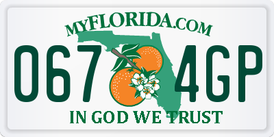 FL license plate 0674GP