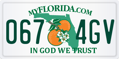 FL license plate 0674GV