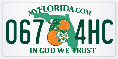 FL license plate 0674HC