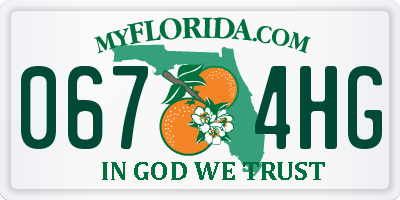 FL license plate 0674HG