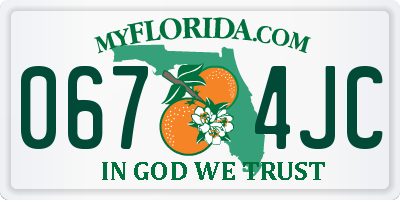 FL license plate 0674JC