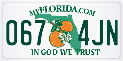FL license plate 0674JN