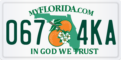 FL license plate 0674KA