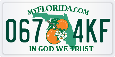 FL license plate 0674KF