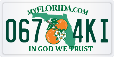 FL license plate 0674KI