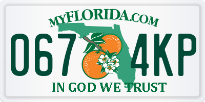 FL license plate 0674KP