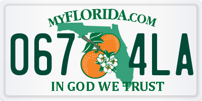 FL license plate 0674LA