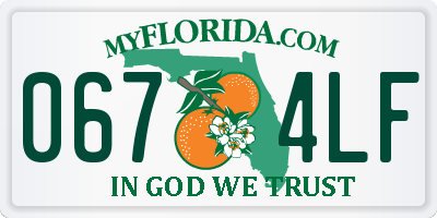 FL license plate 0674LF
