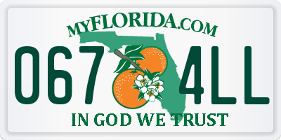 FL license plate 0674LL