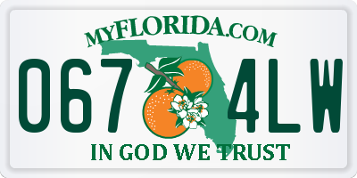 FL license plate 0674LW