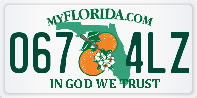 FL license plate 0674LZ