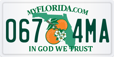 FL license plate 0674MA