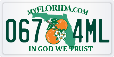 FL license plate 0674ML