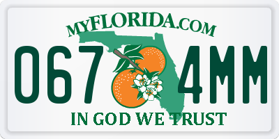FL license plate 0674MM