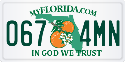 FL license plate 0674MN