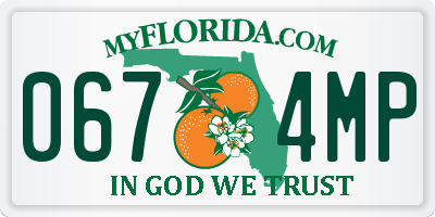 FL license plate 0674MP