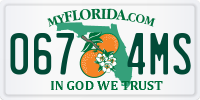FL license plate 0674MS