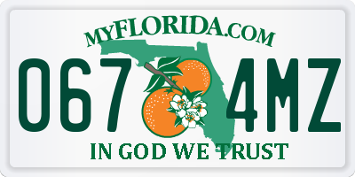 FL license plate 0674MZ