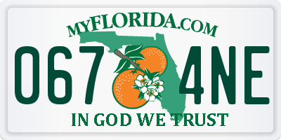 FL license plate 0674NE
