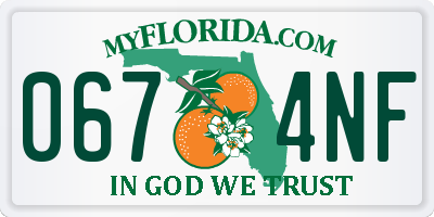 FL license plate 0674NF