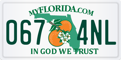 FL license plate 0674NL
