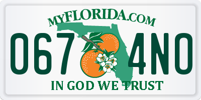 FL license plate 0674NO