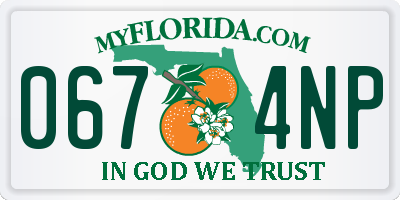 FL license plate 0674NP